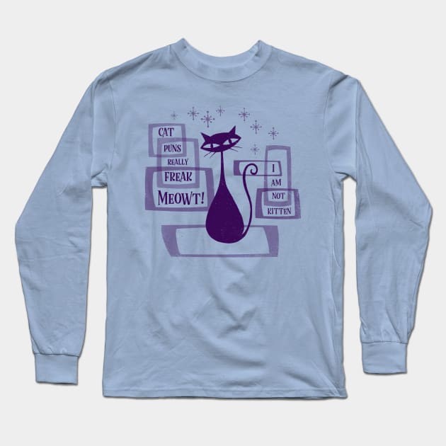 Cat Puns Really Freak Meowt Long Sleeve T-Shirt by kg07_shirts